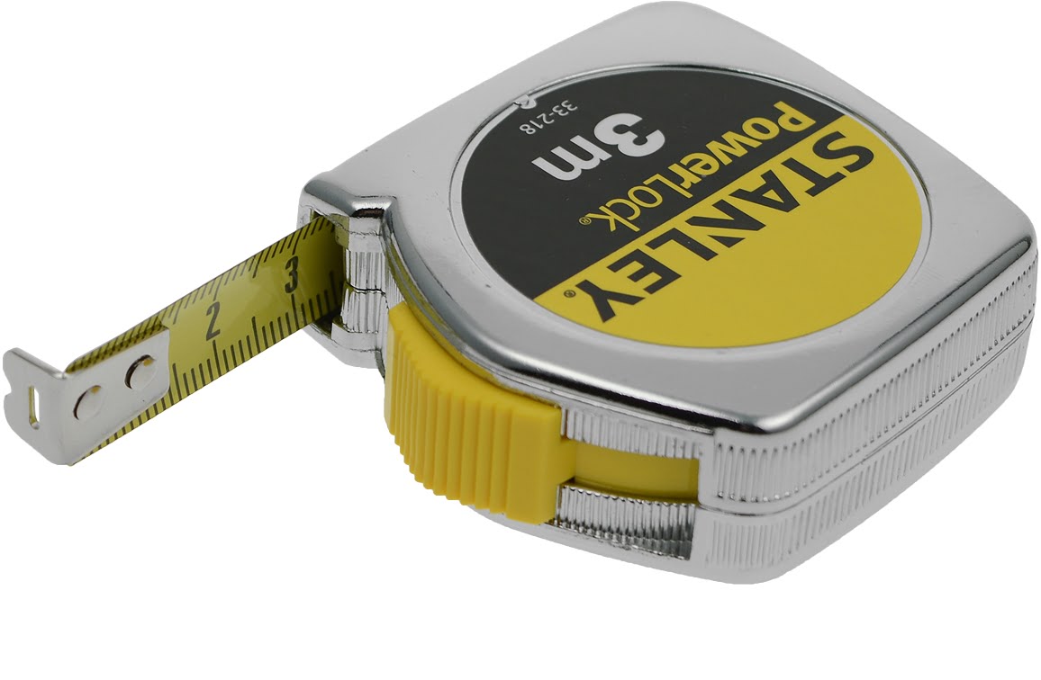 Stanley Powerlock Maßband – Metallgehäuse, 30,5 Cm Länge, 1,3 Cm Breite, Mit Sicherheitsarretierung